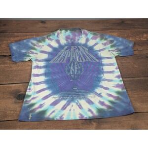 Led Zeppelin Tie Dye T-Shirt Graphic Print Short Sleeve‎ Rock Band NO SiZE TAG